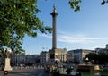 Architectural detail of Trafalgar Square in central London Royalty Free Stock Photo